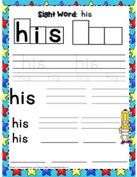 Sight Word his
